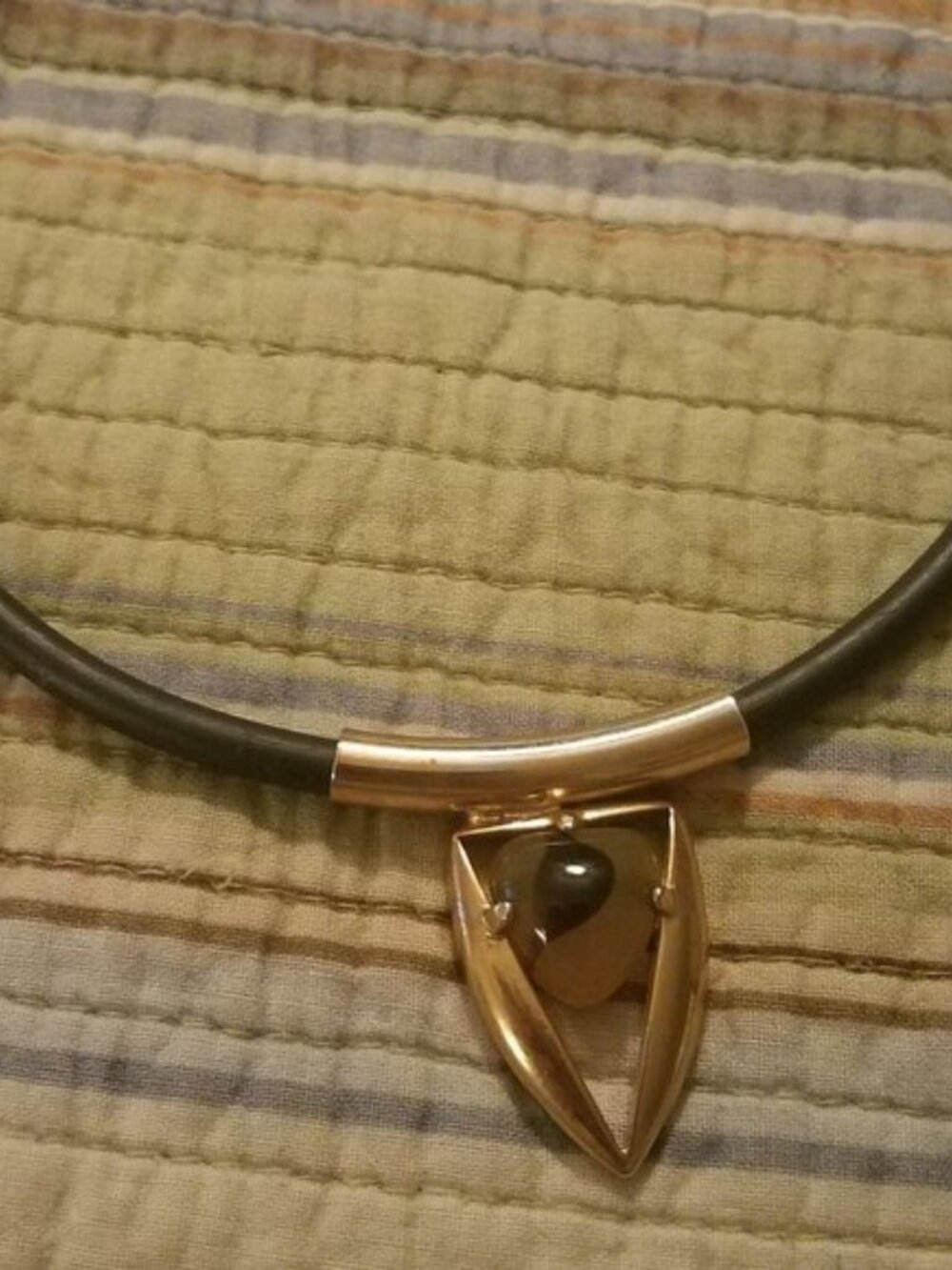 Cat's Eye Leather Corded Necklace - Picture 5 of 7
